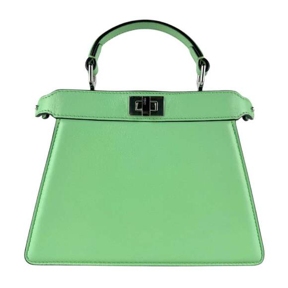 FENDI Handbags - Fendi ISeeU Peekaboo Leather Shoulder Bag in Green and Silver, Women's, 8BN33...